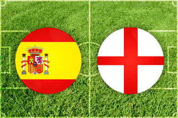 Spain vs England football match