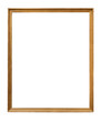 © The Mona Isa - golden antique thin rectangle painting or photo frame on a white background