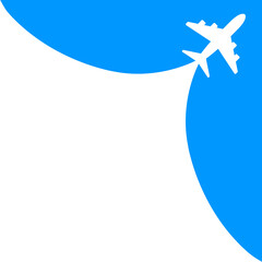 Wall Mural - Plane fly vector background banner