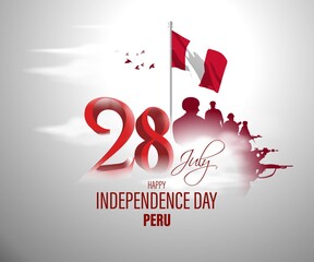 vector illustration for Peru independence day