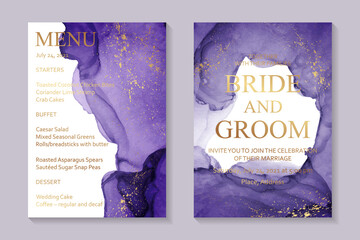 Wall Mural - modern watercolor background or elegant card design for birthday invite or wedding or menu with abst