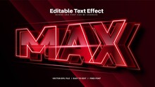 Red Bold Max Editable Text Effect
