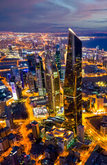 Golden Hour Above The Kuwait Capital Cityscape