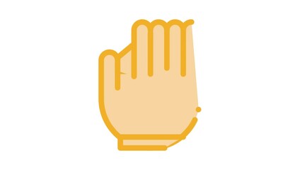 Sticker - Baseball Glove Icon Animation. color Baseball Glove animated icon on white background