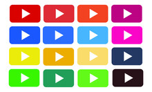 Play Button,set,vector,icon,isolated,flat,video,youtube,white Background,動画,プレイボタン,再生ボタン,動画,アイコン,セット