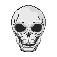 Sticker - skull bone face