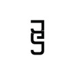 jej letter original monogram logo design