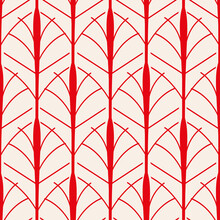 Vector Red White Lattice, Art Deco Repeat Pattern