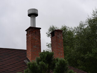 Poster - chimney on a roof