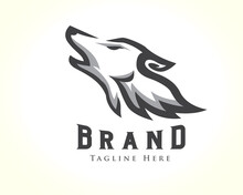 Head Wolf Howling Drawing Art Logo Design Illustration Inspiration