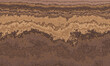 Brown soil layer. Weathered sediment strata. Cross sectional of soil and clay bedding.