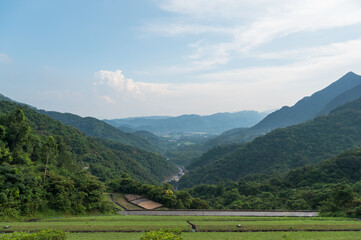 Beautiful scenery from the top of the mountain