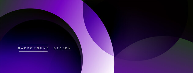 Wall Mural - Abstract overlapping lines and circles geometric background with gradient colors