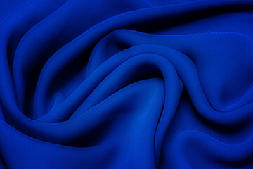 Wall Mural - Fabric rayon. The color is blue. Texture, background, pattern.