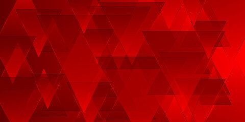 Wall Mural - Abstract red triangle background