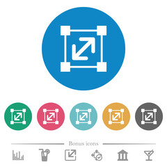 Poster - Resize element flat round icons