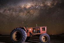 Vintage Car Against Sky At Night
