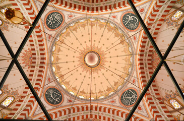 istanbul fatih mosque ceiling decorations