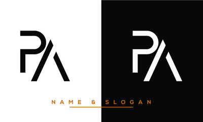 pa, ap, p, a abstract letters logo monogram