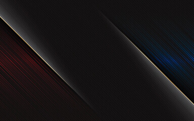 Wall Mural - abstract black background blue and red line light