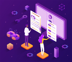 Wall Mural - concept of web design development