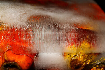 Wall Mural - frozen texture of palm oil fruit