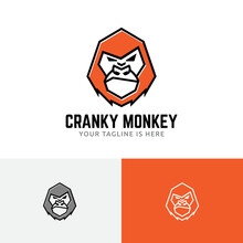 Cranky Monkey Angry Gorilla Jungle Esport Game Logo