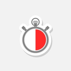 Sticker - The 30 minutes icon isolated on gray background