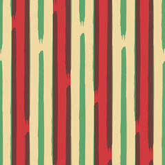 Wall Mural - Vector yellow green red striped seamless pattern