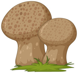 Poster - Fungus cartoon style isolated on white background