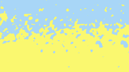 Wall Mural - the transition from blue to yellow with uneven border line, interpenetration of colors. vector illus