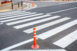 日本で撮影した横断歩道の写真。無人。