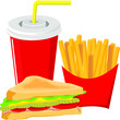 Sandwich regular with french fries and cola drink