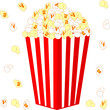 Popcorn illustration vector isolated on white background