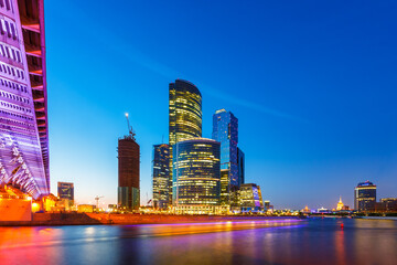 Wall Mural - Skyscrapers of Moscow City at night