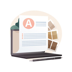 Sticker - Corporate literature abstract concept vector illustration.