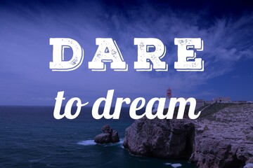 Wall Mural - Dare to dream inspirational poster