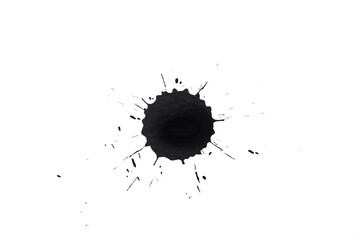 a black blob on a white background. blob elements