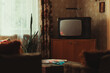© The Gentleman - Vintage Black and White Television Set on Dresser in Main Room, Evoking the Nostalgia of Soviet Era