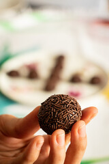 Wall Mural - Brigadeiro, chocolate brazilian dessert