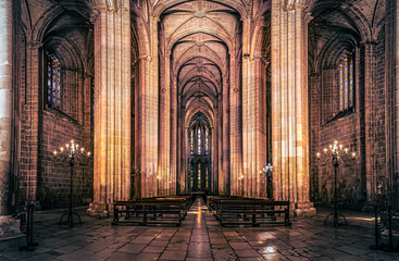 Wall Mural - Batalha - June 22, 2021: Inside the Majestic Batalha Monastery, Portugal