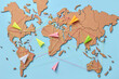 © Yaroslav Danylchenko/Stocksy - Small paper planes on map