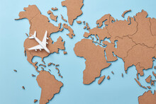 Plane Model On World Map