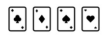 Play Card Icon Set. Vector Illustration