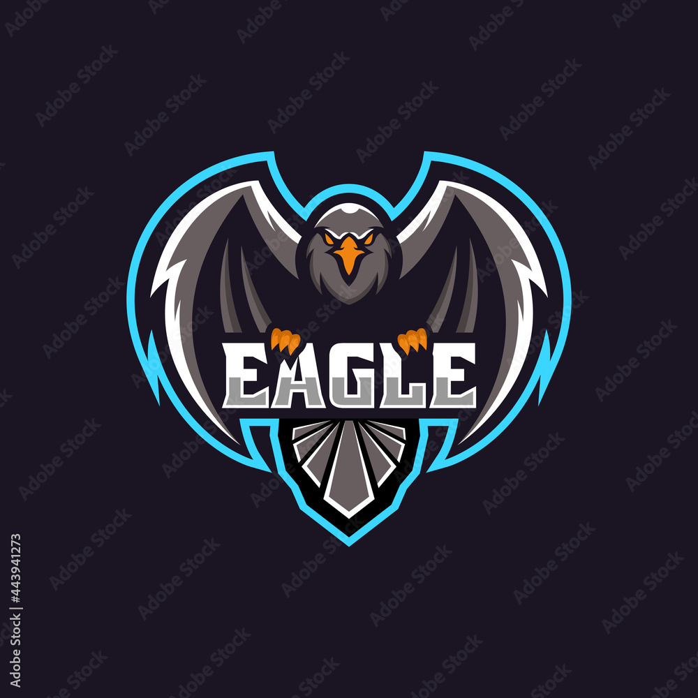 Vector Logo Illustration Eagle E Sport and Sport Style. Stock Vector ...