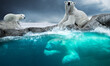 canvas print picture - Eisbären in der Antarktis