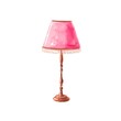 vintage pink floor lamp watercolor illustration, hand drawn clipart