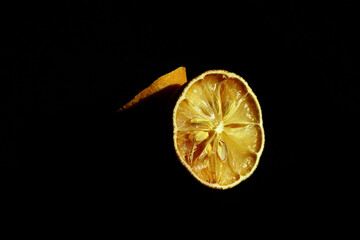 Wall Mural - Close up of lemon texture