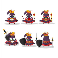 Sticker - A Charismatic King witch hat cartoon character wearing a gold crown