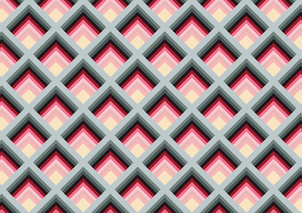 Wall Mural - abstract geometric zig zag hipster fashion hexagon pattern, rhombuses pattern muti color background